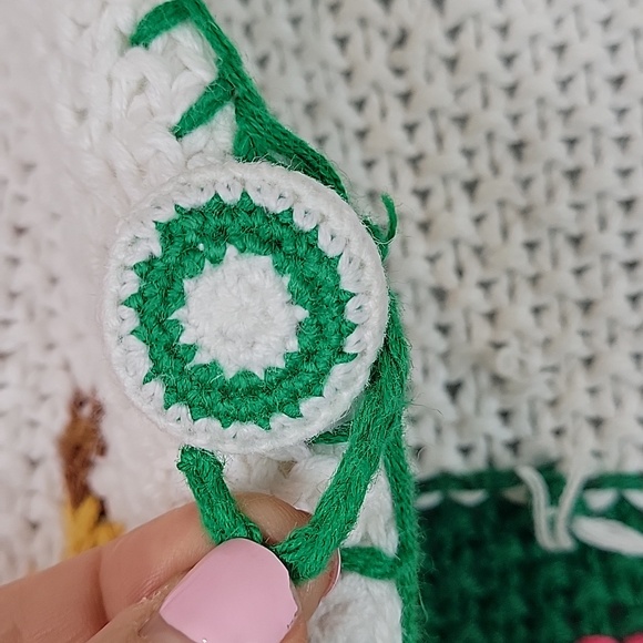 The Eagle's Eye vintage handkint fruit banana strawberry watermelon cardigan - Picture 8 of 11